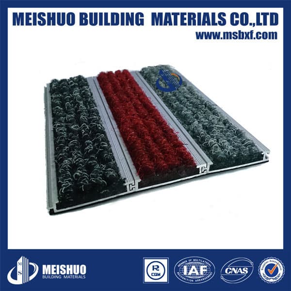 commercial recessed aluminum dusting entrance mat